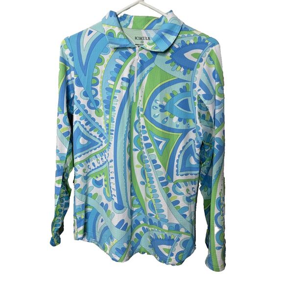 ICIKULS Performance Long Sleeve Shirt 1/4 Zip Top Medium M mesh Arms - Picture 1 of 11